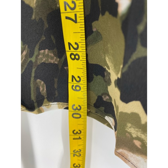 French Connection Green Adeline Pull-On Olive Floral Print Mini Dress - Picture 12 of 12